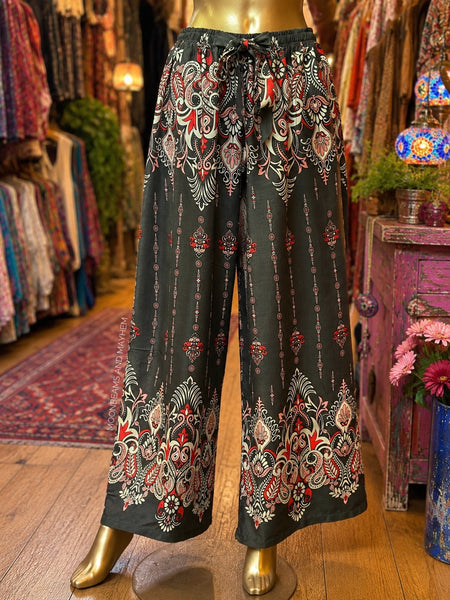 GREEN JAYLA PALAZZO TROUSERS