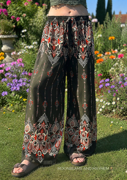 GREEN JAYLA PALAZZO TROUSERS