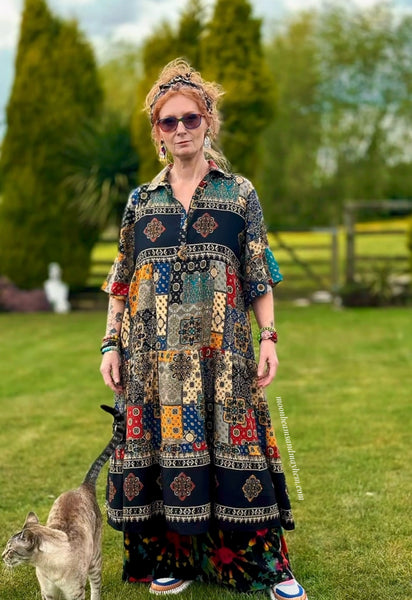 EDEN BELLE BOHEMIAN SHIRT DRESS (M) OF75