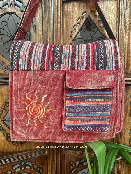 INDIAN RED SUN SATCHEL BAG