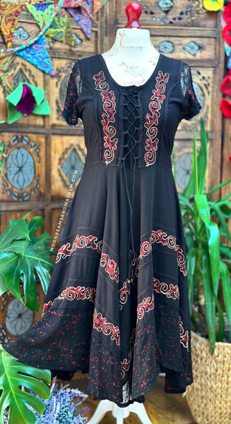 BLACK MOONDANCE DRESS  (M/L)