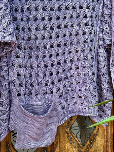 ECLECTIC PURPLE COTTON ART JUMPER SIZE  L / XL