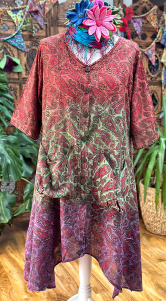 SUNDANCE COTTON SMOCK DRESS / TUNIC SIZE LARGE (146)