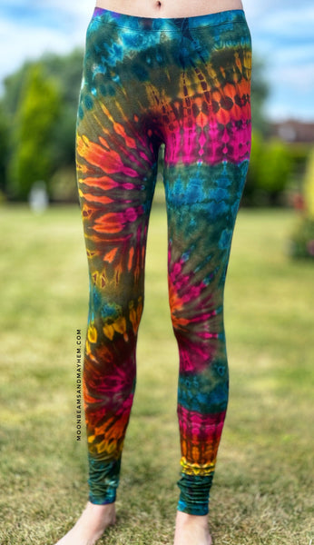 GREEN TIE DYE LEGGINGS