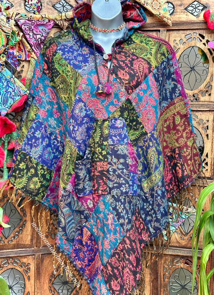 SACRED EARTH PATCHWORK PONCHO