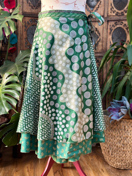 DIVINE GREEN GODDESS SHANGRI-LA WRAP SKIRT (SR800)