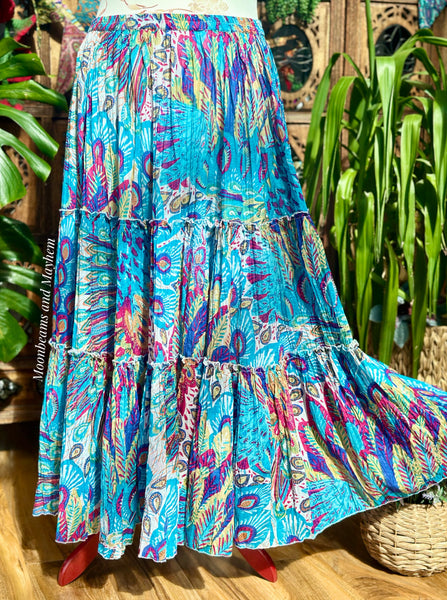 BEAUTIFUL FLORA BOHEMIAN SKIRT  (GR257)