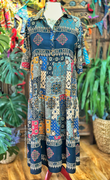 EDEN BELLE BOHEMIAN SHIRT DRESS (M) OF75
