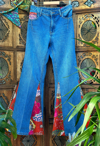 UPCYCLED DENIM BELL BOTTOM FLARES