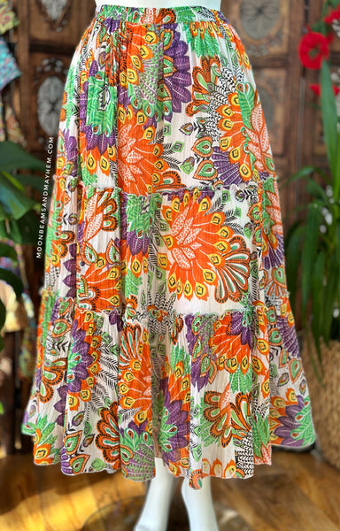 DELICIOUS FLORA BOHEMIAN SKIRT SIZE L/XL (245)