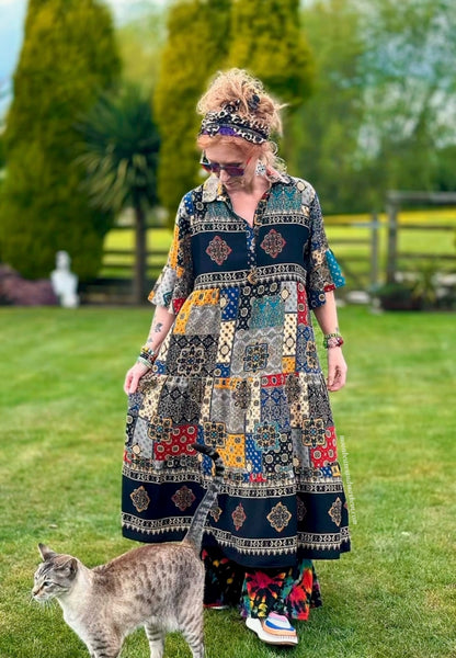 EDEN BELLE BOHEMIAN SHIRT DRESS (M) OF75