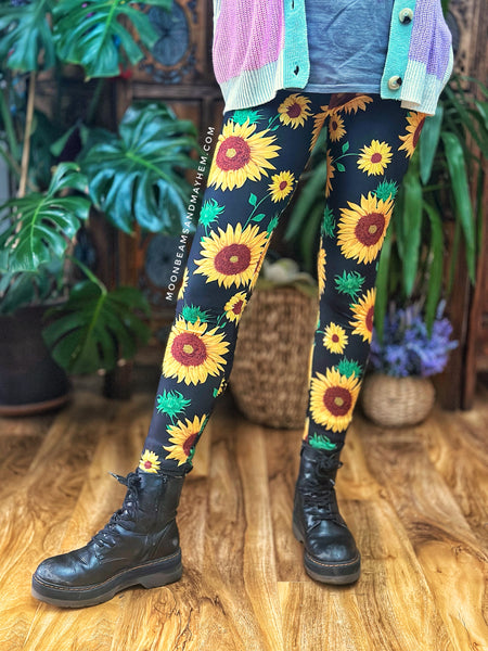 SUNFLOWER LEGGINGS / REG & PLUS SIZE