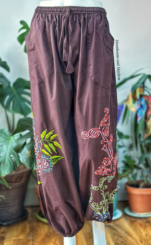 BLOOMING GORGEOUS EARTHY HAREM TROUSERS M/L
