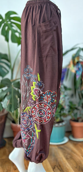 BLOOMING GORGEOUS EARTHY HAREM TROUSERS M/L