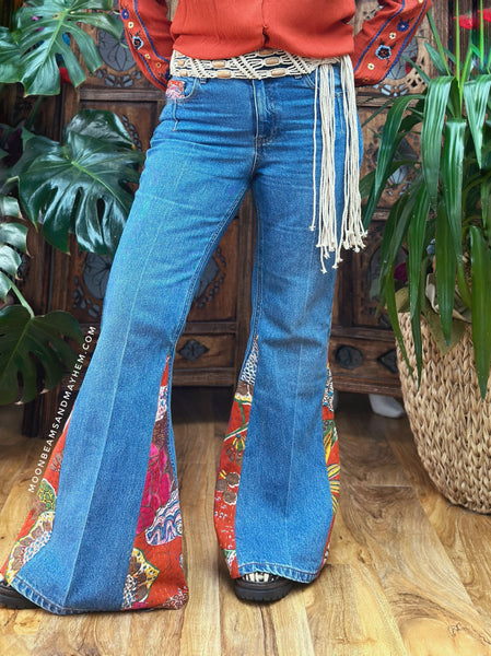 UPCYCLED DENIM BELL BOTTOM FLARES