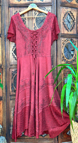 INDIAN RED MOONDANCE DRESS(M/L)