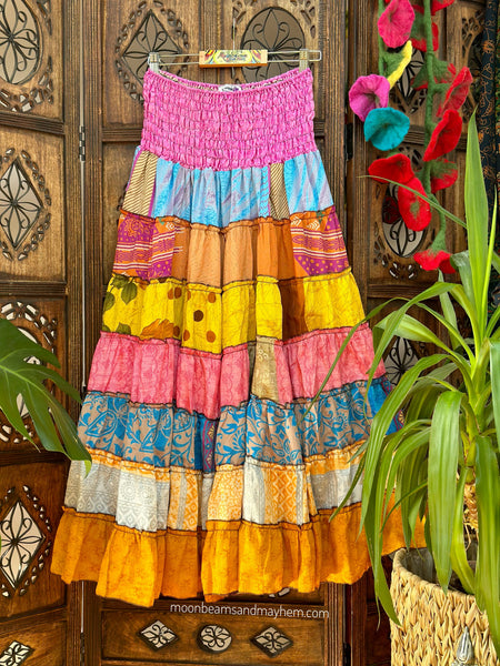 STUNNING SHANGRI LA RUFFLE MAXI SKIRT (SR808) - MoonbeamsandMayhem