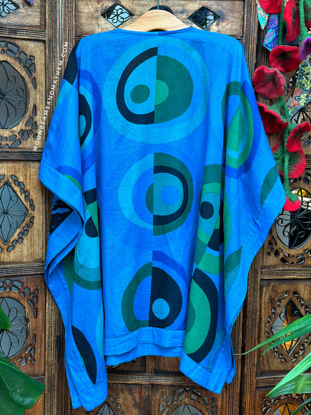 DREAMLAND TROPICAL BLUE KAFTAN PLUS SIZE