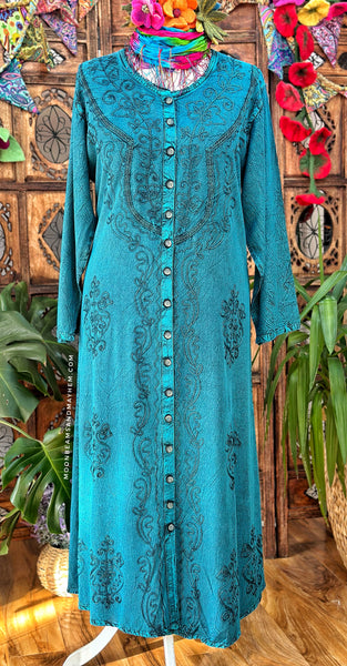 TEAL LUCIANA DRESS L/XL