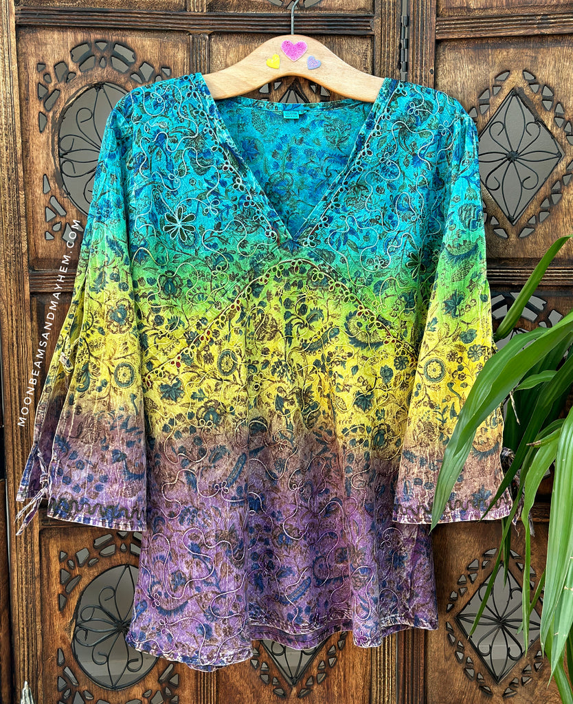 BOHEMIAN SUNDANCE BLOUSE / TOP UK 14 / 16  (431)