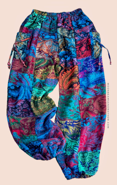 CHAMELEON  FLEECY PATCH HAREM TROUSERS