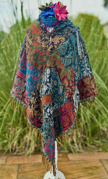 MOTHER EARTH PATCH PONCHO