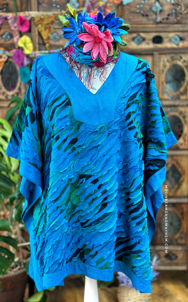 DREAMLAND TROPICAL BLUE KAFTAN PLUS SIZE