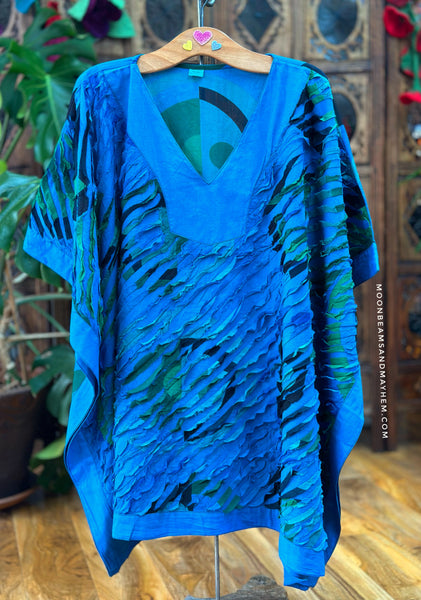 DREAMLAND TROPICAL BLUE KAFTAN PLUS SIZE