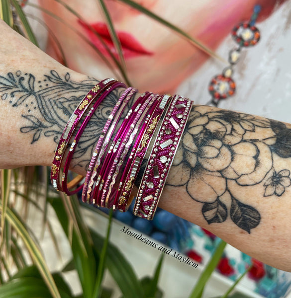 11 DELICIOUS INDIAN CARNIVAL ROSE BANGLES
