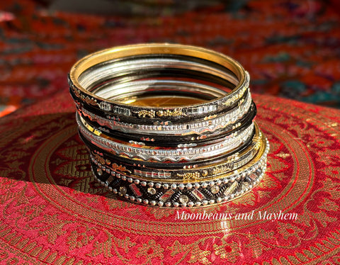 SET OF 11 DELICIOUS INDIAN BLACK BANGLES