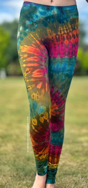 GREEN TIE DYE LEGGINGS WITH SOUL