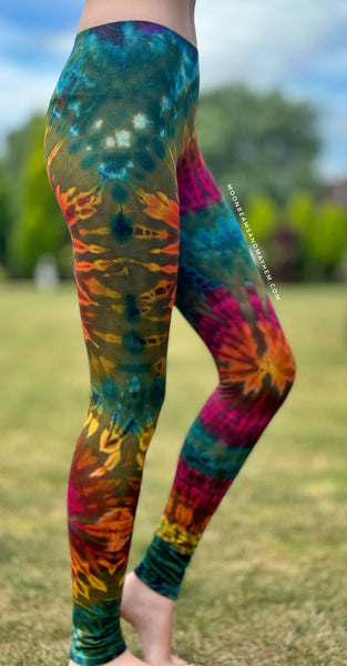 GREEN TIE DYE LEGGINGS WITH SOUL