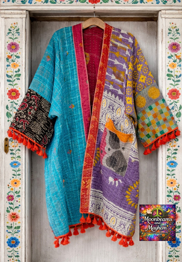 KANTHA GODDESS KIMONO | COAT (687OF) - MoonbeamsandMayhem