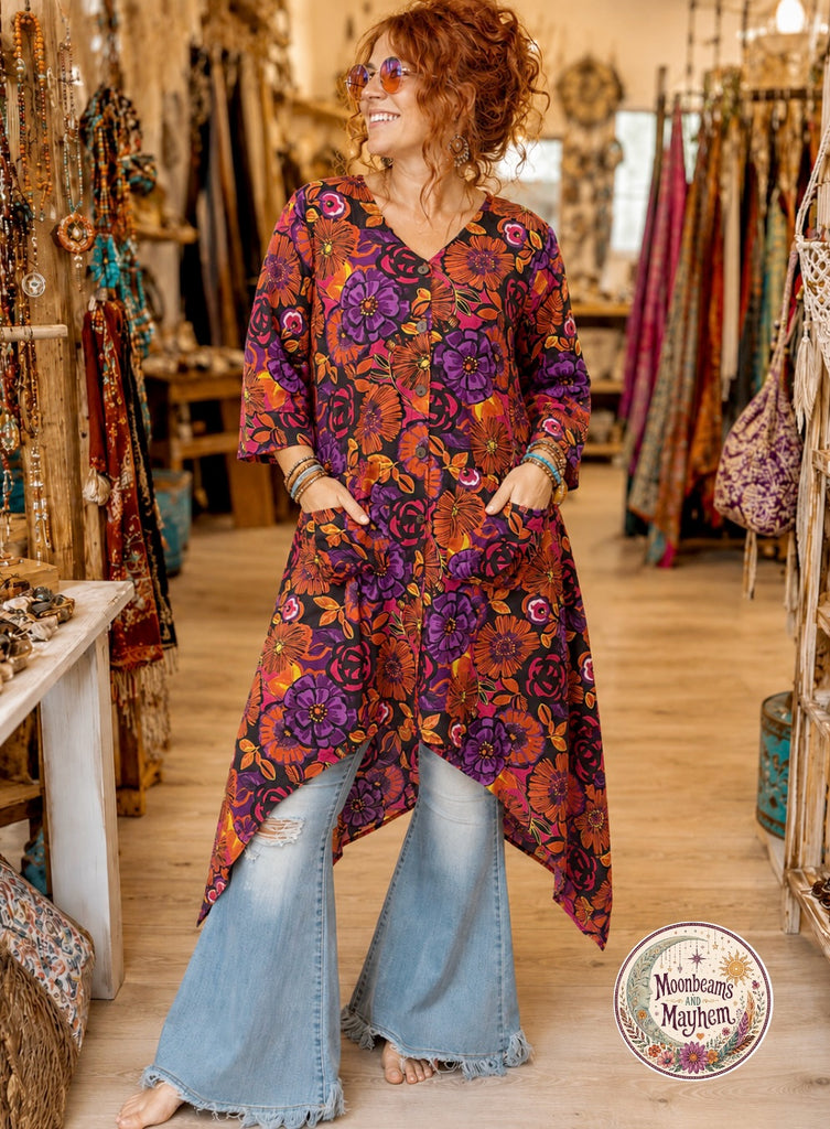 ORCHID SUNSET ART DRESS S530 - MoonbeamsandMayhem