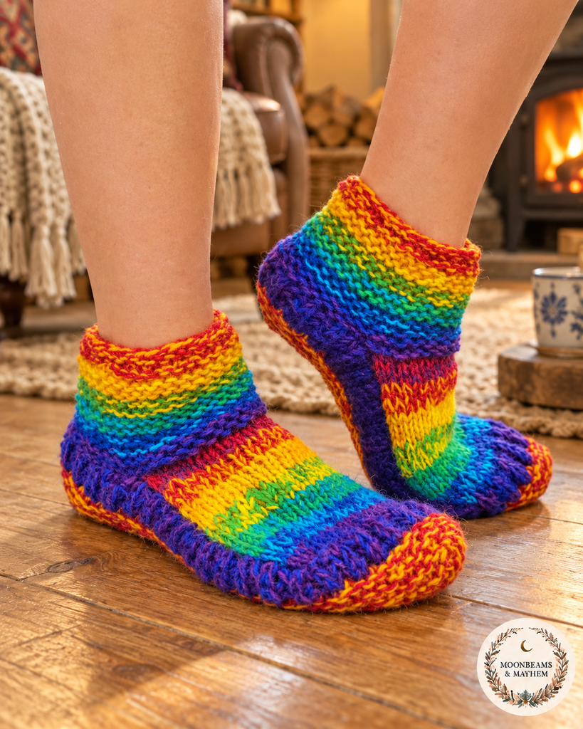 COSY COTTAGE COLOURBURST FLEECE-LINED SOCKS
