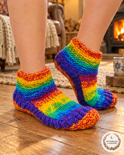 COSY COTTAGE COLOURBURST FLEECE-LINED SOCKS