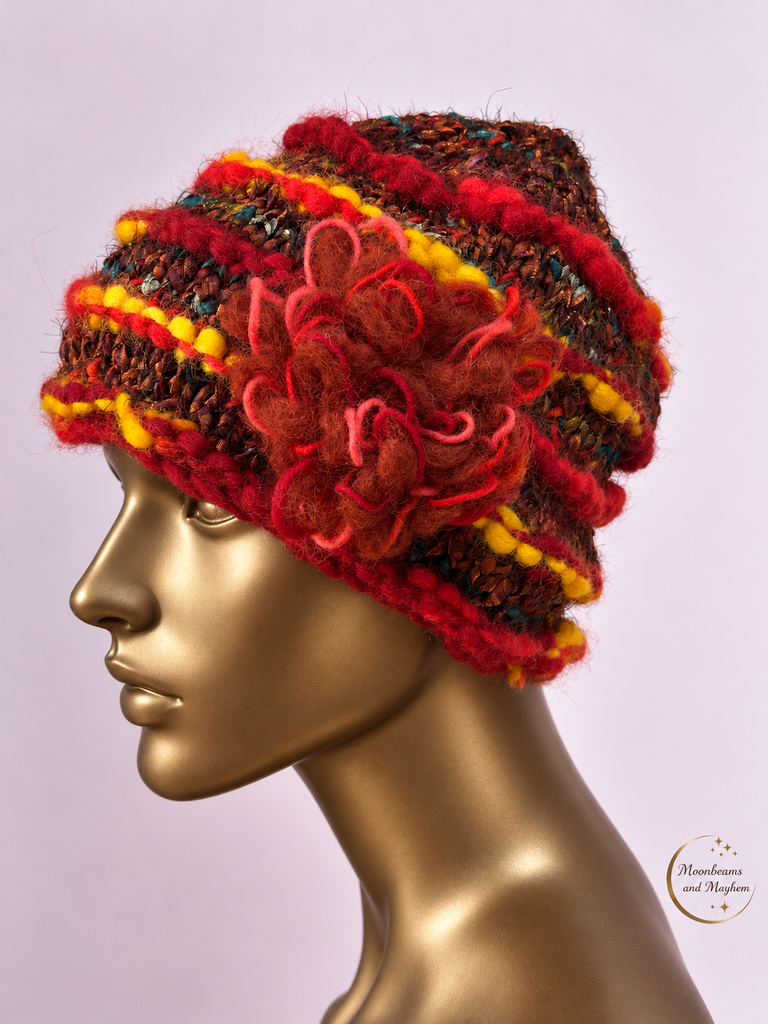 HARVEST GLOW FLEECE LINED WINTER HAT - MoonbeamsandMayhem