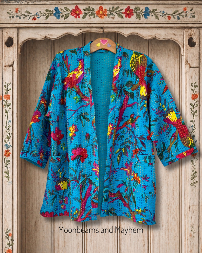 SAFFRON SOUL KIMONO / DUSTER COAT (OF739KS) - MoonbeamsandMayhem