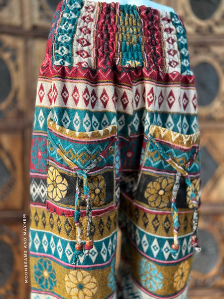 REDWOOD FLEECE HAREM TROUSERS (M)