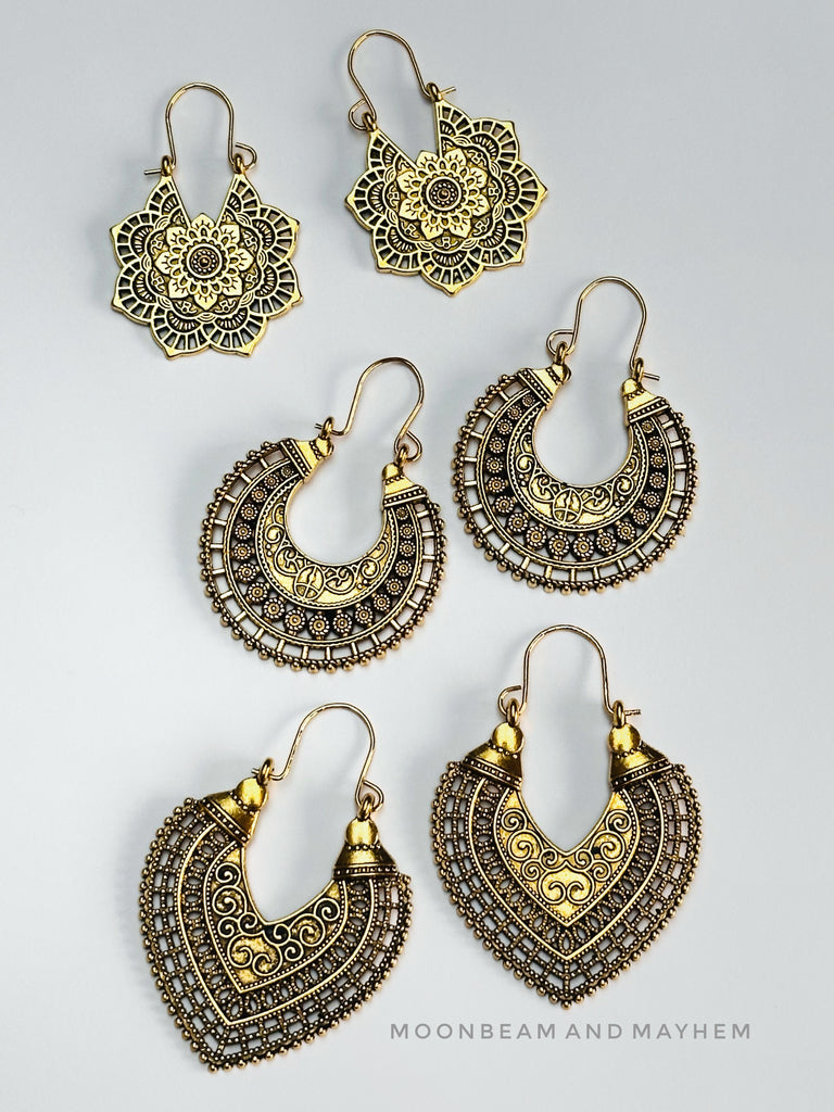DESERT MOON BOHEMIAN EARRINGS X 3 (OFD9)