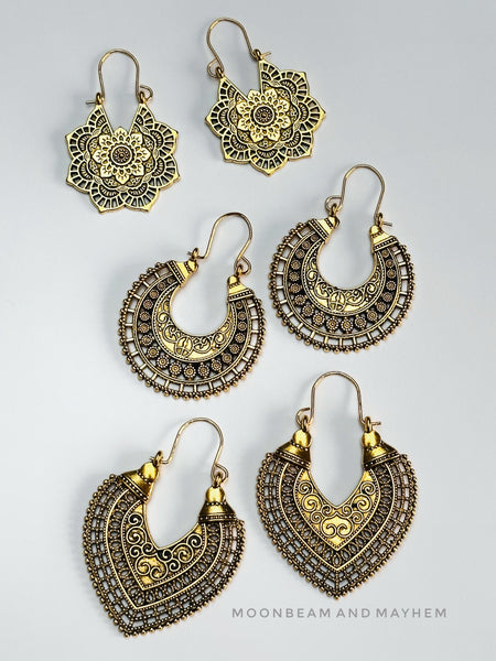 DESERT MOON BOHEMIAN EARRINGS X 3 (OFD9)