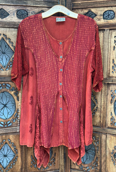 EARTHSONG BLOUSE - SIZE L (OF)