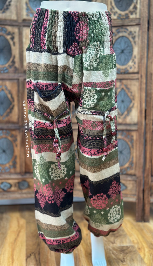 TREE TOPS FLEECE HAREM TROUSERS (S/M)