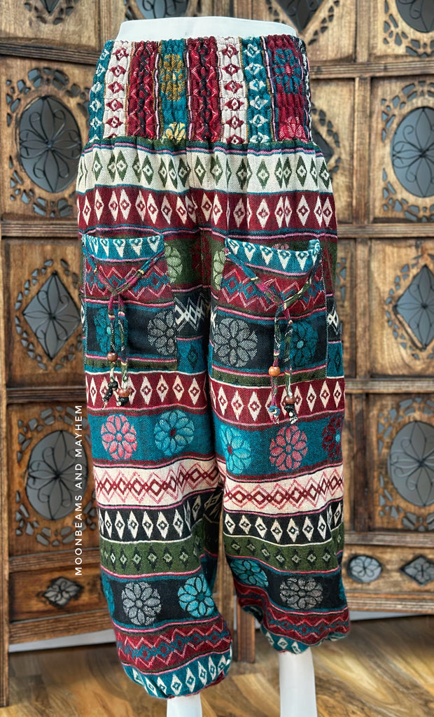 EARTHFLOW FLEECE HAREM TROUSERS (EF07) - MoonbeamsandMayhem