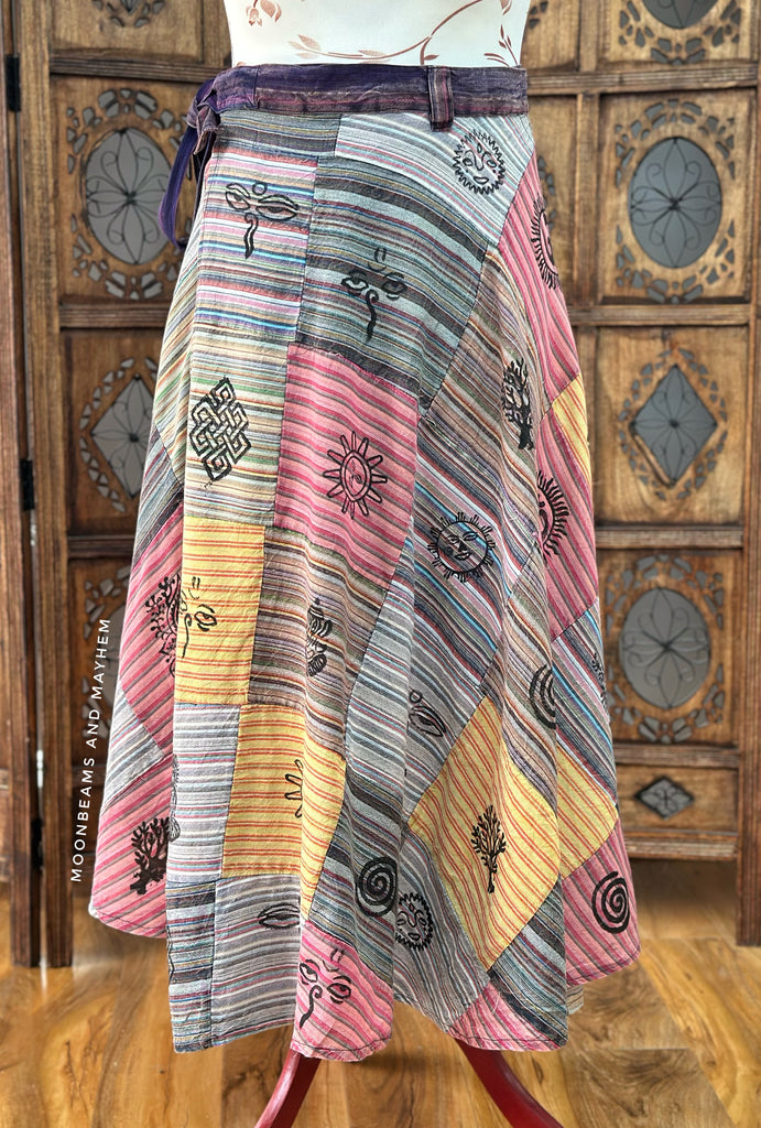 FESTIVAL FOLK WRAP SKIRT (One Only)