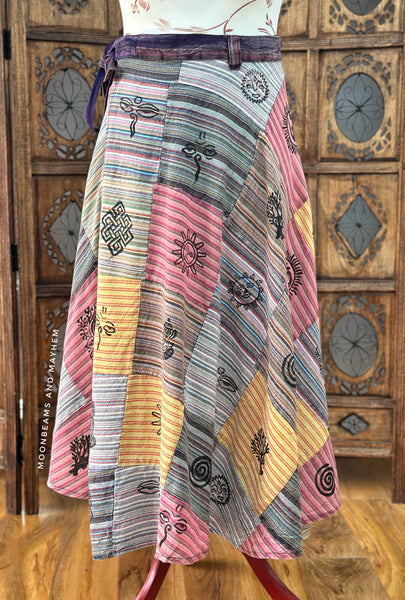 FESTIVAL FOLK WRAP SKIRT (One Only)