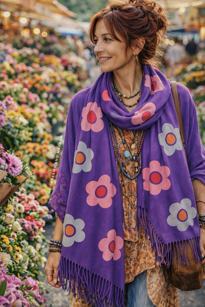 DAISY DREAMS AMETHYST SCARF