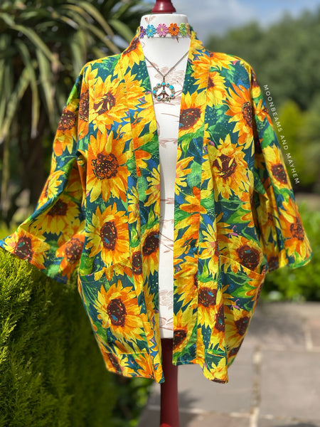 SUNFLOWER DAYDREAM KIMONO (K1-02-G)