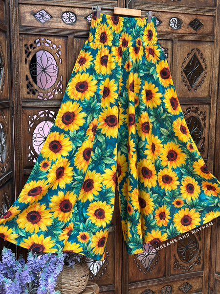 SOLSTICE BLOOM SUNFLOWER TROUSERS (5311D)