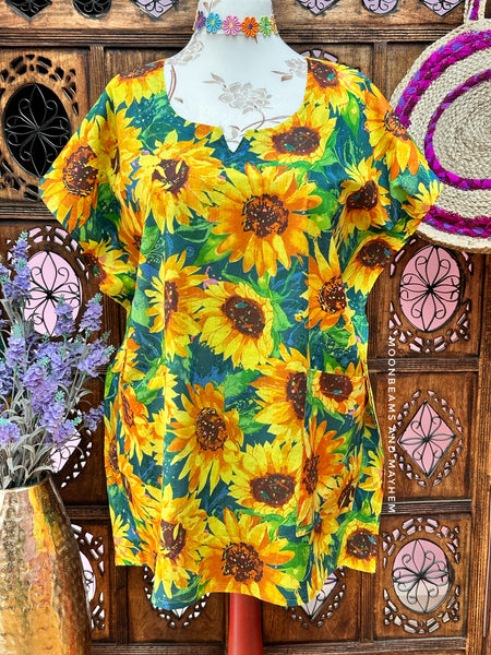 SUNFLOWER SKETCH TUNIC